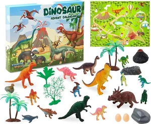 Adventskalender für Kinder mit 24 Tiere Spielzeug Mini Tiere Figuren oder Dino - Bild 1 von 7