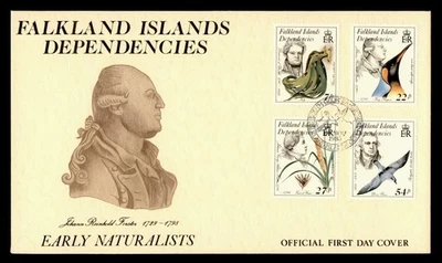 DR WHO 1985 FALKLAND ISLANDS SOUTH GEORGIA FDC NATURALIST COMBO M61474 - Image 1 of 2