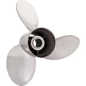 15.75 x 15P Stainless Steel Propeller Fits Honda Johnson/Evinrude RH Rubex - Picture 1 of 2