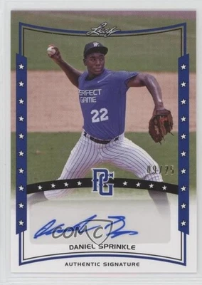 2014 Leaf Perfect Game Showcase Auto Blue /25 Daniel Sprinkle #A-DS1 Auto - Image 1 of 2