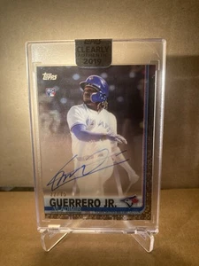 Topps Clearly Authentic Vladimir Guerrero Jr 2019 automático negro/75 radiocontrol Blue Jays - Imagen 1 de 11
