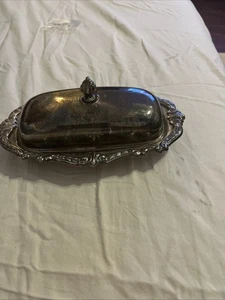 Vintage Sheridan Taunton Silversmiths Silver Plated On Brass Covered Butter Dish - Picture 1 of 3