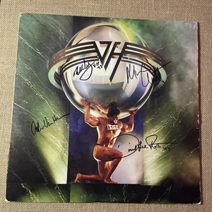 VAN HALEN Autograph Record Lp FULL BAND Rock Music COA/LOA rare Music Vtg X1 - Picture 1 of 11