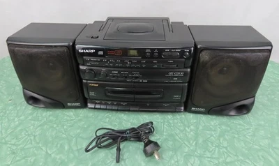 Vintage Sharp Portable CD Stereo system with detachable speakers - GX-CD130 - image 1 of 4