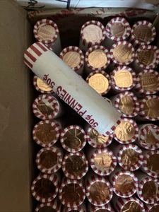 2 SEALED Boxes 2025 D & P Lincoln Cent Penny Full Box (50 Rolls) BU UNC OBW - Picture 1 of 4