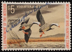 U.S. Used Stamp Scott #RW39 $5 Federal Duck Hunting. Extra Fine. A Gem! - Picture 1 of 2