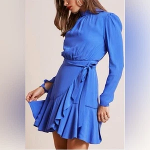 Finders Keepers Blouson Mieder Bloom Fit-&-Flare Minikleid Kobaltblau Meduim - Bild 1 von 16