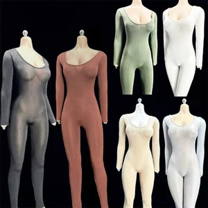 2 Piezas 1:6 Elástico Body Medias Mono Ropa para 12" Mujer Figura Cuerpo Juguetes - Imagen 1 de 16