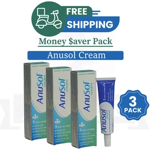 ANUSOL 3-Way Cream 23g – Soothes, Relieves & Protects Hemorrhoids-PACK OF 3 - Picture 1 of 5