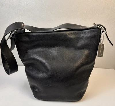 Bolso de hombro vintage Coach Legacy con guantes tostado 9186 cuero negro cubo Hobo Soho Foto 1 de 4