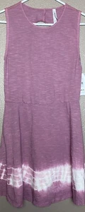 NWT RVCA Pink Mini Dress Low Cut Back Tie Dye Size Large - Picture 1 of 3