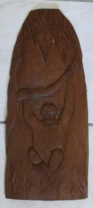 Authentique Sculpture murale en Teck du Togo - Singe - Afrique Kpalimé - Picture 1 of 3