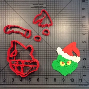Green Grump Movie - Green Grump Head with Hat 266-D005 Cookie Cutter Set - Picture 1 of 2