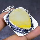 Natural Septerian Noodal Gemstone 925 Steling Silver Jewelry Pendant 2.13" M587