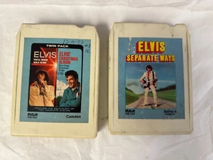 LOT x2 ELVIS PRESLEY 8 TRACK TAPE You'll Never Walk Alone/ Xmas + Separate Ways - Picture 1 of 5