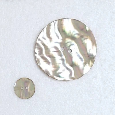 Abalone Shell Champagne Button 18mm 50mm 2 Hole Fashion Statement Sewing Crafts - Image 1 of 4