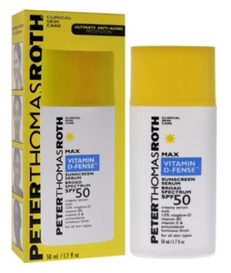 PETER THOMAS ROTH Max Vitamin D Fense Sunscreen 50mL Serum Broad Spectrum SPF 50 - Picture 1 of 2
