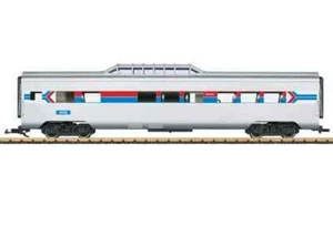 LGB 36603 Amtrak Vista Dome Autovettura con Luci #9458 Nuovo con scatola/Nuovo sosTrains - Foto 1 di 1