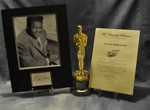 Fats Domino Certified Signed autographed vintage  16 X12 display + COA - Picture 1 of 1