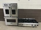 2 pc set - Viking 30” French Door Double Oven and Viking 48” Gas Range Top   photo