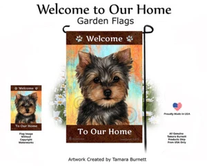 Welcome Garden Flagge - Yorkshire Terrier Yorkie Welpe 144 - Bild 1 von 1