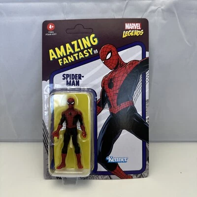 Figura de acción retro Marvel Legends Amazing Fantasy Spider-Man 3,75" sin perforar Foto 1 de 3