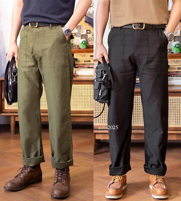 Red Tornado Retro OG107 Officer Pants Straight Regular Slacks Casual Trousers - Image 1 of 4