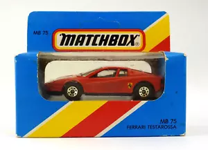 Vintage Matchbox Superfast MB75 Ferrari Testarossa Red Card in Box 1981 - Picture 1 of 5