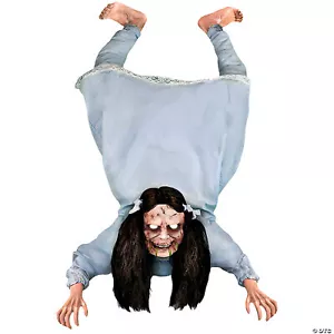Decoración de Halloween utilería colgante de 49 pulgadas para niña poseída - cabeza móvil, risa - Imagen 1 de 1
