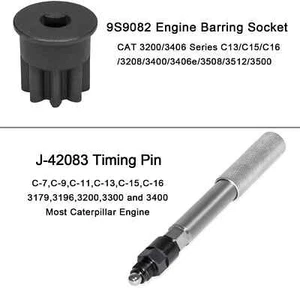 Timing Pin and Adapter & Engine Barring Socket Tool for Caterpillar CAT Engines - Picture 1 of 18