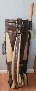 Vintage Wilson Professional braun Kunstleder Schulter Golfschläger Tasche, Made USA - Bild 1 von 7