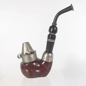 Vintage Red Point Old Briar Free-Standing Pipe w/ Wind Cap Estate Find - Picture 1 of 15
