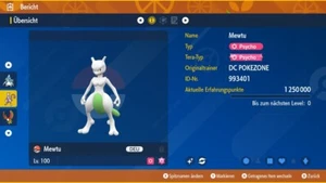 Mewtu Shiny | 6DV | LVL 100 | Pokemon Karmesin & Purpur - Bild 1 von 4