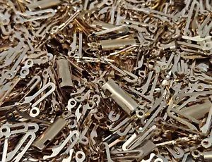 25 pcs Gold Brass Fish Hook Box Clasps Craft Jewelry 19mm 3/4" Connectors VTG - Picture 1 of 3