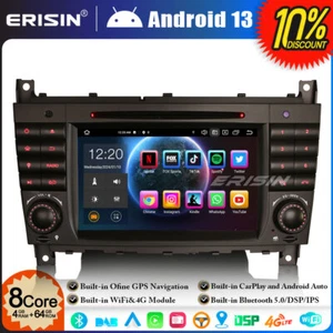 8-Core 64GB Android 13 Car Stereo GPS Mercedes C/CLK/CLC Class W203 W209 CarPlay - Picture 1 of 24