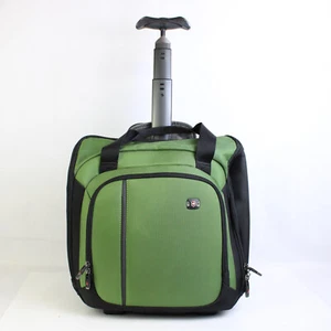 Victorinox Green Rolling Carry On Suitcase Luggage Flawed - Picture 1 of 5