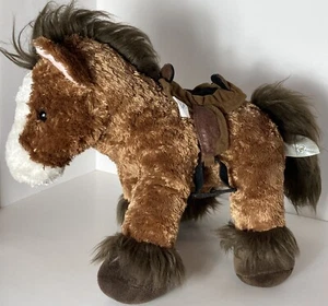Build A Bear CLYDESDALE Pfoten Pferdesattel Stofftier Plüschtier braunes Pony 13" - Bild 1 von 16