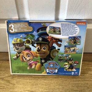 PAW Patrol Wood 3 Pack 3X24 Puzzle in Wood Storage Tray - Picture 1 of 4