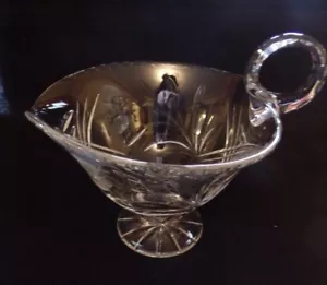 Vintage Violetta? CUT CRYSTAL Large Gravy or Sauce Boat Elegant Design! - Bild 1 von 12