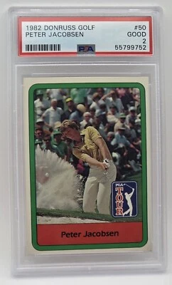1982 Donruss Golf Peter Jacobsen #50 PSA GOOD 2 - Image 1 of 2