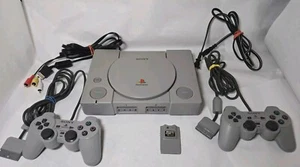 Sony PlayStation 1 PS1 Console w/ 2 OEM Controllers - Fully Tested! + OEM Cords - Picture 1 of 21