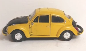 Gama VW Volkswagon Beetle Bug Vintage 1:24 Doors Hood Trunk Roof Open Yellow - Picture 1 of 12