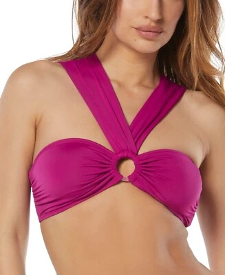 Sujetador multidireccional para mujer Carmen Marc Valvo top de bikini de natación talla L azalea junta tórica nuevo Foto 1 de 3