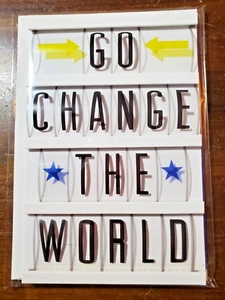 GRADUATION Greeting Card **SIGNATURE** Congratulations Change the World Hallmark - Picture 1 of 3