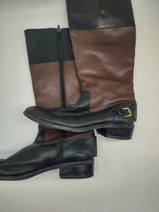 Lauren Ralph Lauren Marlena II Reitstiefel 10 B schwarz braun Leder - Bild 1 von 7