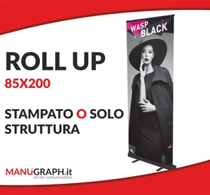 Roll Up 85x200 Stampato portatile totem in alluminio - Foto 1 di 1