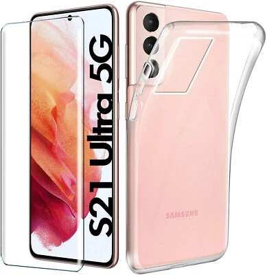 COVER PER SAMSUNG GALAXY S21 ULTRA 5G + PELLICOLA IN VETRO TEMPERATO CUSTODIA