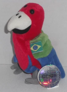 New 1999 Coca-Cola International Bean Bag Beanies - Barrot the Parrot Brazil - Picture 1 of 1