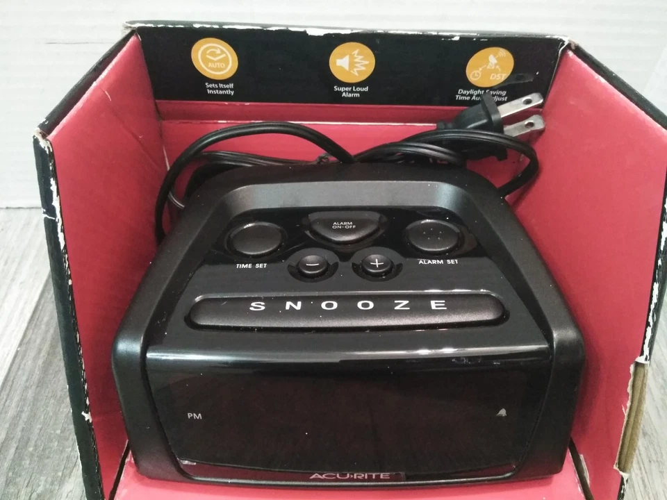 AcuRite Big and Loud Electric IntelliTime Alarm Clock