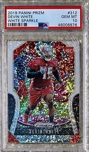2019 Panini Prizm White Sparkle SPR/20 Devin White RC PSA 10 - Bild 1 von 2